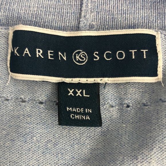 Karen Scott Light Blue Heather Jersey Cardigan XXL - Picture 4 of 10